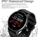 Smartwatch with Answer/Make Calls - 1.28" Smart Watch for Men Women, Ultra-thin Design, Fitness Tracker, activity tracker, Compatible with Android & iOS (Black) - Image 6