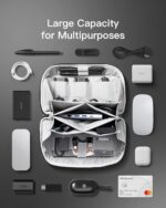 BIGTHREE Electronics Case, 180° Opening Cable Organizer, Electronics Accessories Travel Bag, Gadgets Organizer Splashproof, Battery Storage Case for daily use and travel. - Image 3