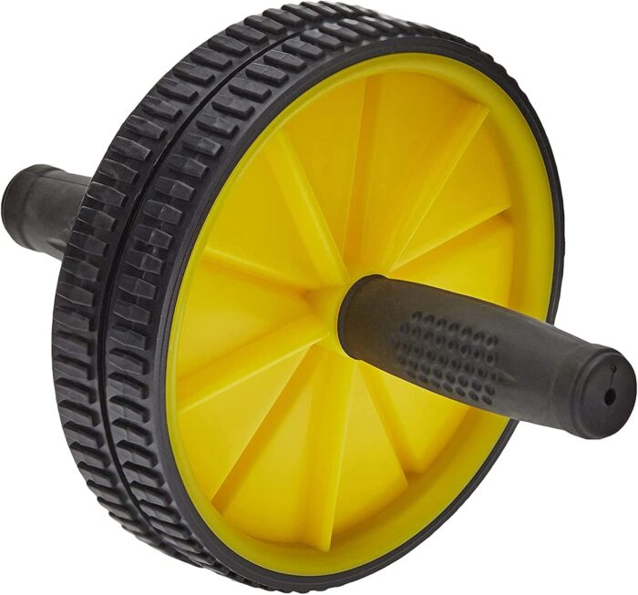 Sulfar Fitness Equipment/Sporting Goods/Ab Wheel Power Roller,Twowheel Hand Pusher Yellow, Ab Roller