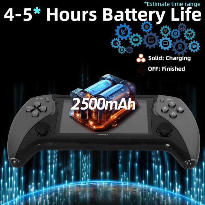 Handheld retro game console supports 11 emulators, retro gaming console handheld, 10000 games Portab Video Game Consoles, 4.3 inch IPS screen (Gray) - Image 5