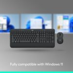 Logitech MK540 Advanced Wireless Keyboard and Mouse Combo for Windows, 2.4 GHz Unifying USB-Receiver, Multimedia Hotkeys, 3-Year Battery Life, for PC, Laptop - Image 5