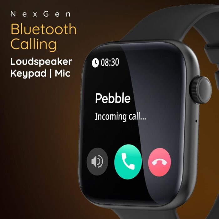 Smart watch for Men, Women - Jet Black | Pebble Blaze 2.05 Infinite Amoled Display Fitness Tracker, BT Calling, Zen Mode, Multi Sport Modes | Heart Rate Monitor, Step Pedometer, Voice Assistant - Image 4