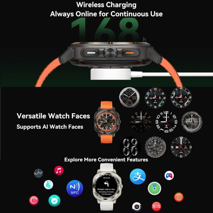 Smart Watch For Men,1.43" HD Display, 3ATM High Waterproof, Smartwatch for Men (Answer/Make Calls), Fitness Watch with 150+ Sports Modes, Heart Rate/Sleep Monitor, Activity Trackers for iOS/Android 32 - Image 4