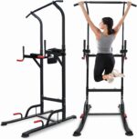 SKY LAND Pro Power Tower & Adjustable Sit-Up Bench Bundle – Heavy-Duty Steel, Multi-Function Home Gym Station for Dips, Pull-Ups, Push-Ups, Adjustable Angles Workout Bench
