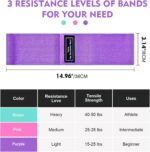 SKY-TOUCH Resistance Bands Fabric,Exercise Bands Non Slip Hip Elastic Bands For Hip, Legs, Butt, Glutes And Thighs Workout, Thick Wide Fitness Loop Circle Resistance Bands, Set Of 3 Pack, Multicolor - Image 5