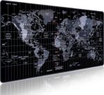 EXCOVIP Gaming Mouse Pad XXL,Anti-Skid 900x400mm Mouse Pads Extended Large Desk Pad World Map Keyboard Mousepad (Upgrade Version) 9640