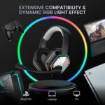EKSA USB Gaming Headset for PC - Computer Headphones with 7.1 Surround Sound Stereo Noise Canceling Mic/Microphone RGB Light - Gaming Headphones for PS4/PS5 Console Laptop, Wired - Image 7
