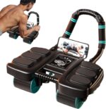 SKY-TOUCH 4-Wheel Automatic Rebound Ab Roller - Ultimate Core Strength Trainer with Elbow Supports, Knee Mat, and Timer for Effective Abs Workouts,36 * 23 * 25cm,Black - Image 9