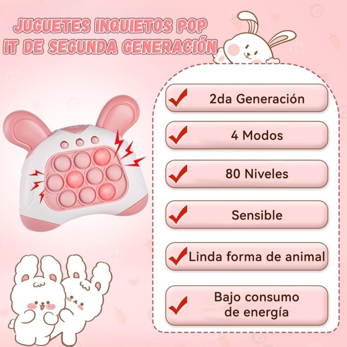 TXC-JY A Popular Adult Game, Portable Game, Video Game, Travel Game, Pressure Sensitive Fashion Toy, Christmas Birthday Gift for Boys and Girls! (Pink) - Image 4