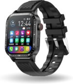 Smart Watch for Girls Boys Teens Men Women with Blood Pressure Monitor Fitness Tracker Call and Message Notification - Compatible with Android & iOS (Black)