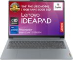 Lenovo IdeaPad Slim 3 15IRH8 Laptop | 15.6" FHD Intel Core i7-13620H 16GB RAM 512GB SSD | Camera FHD 1080p | Windows 11/Arctic Grey(UPGRADE)