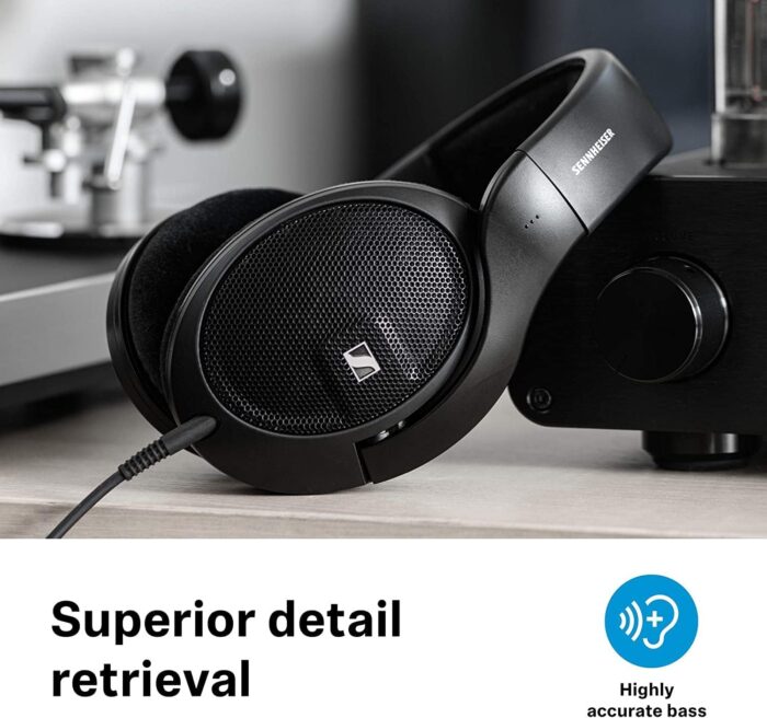 Sennheiser HD 560 S Over-The-Ear Audiophile Headphones - Neutral Frequency Response, E.A.R. Technology for Wide Sound Field, Open-Back Earcups, Detachable Cable, (Black) (HD 560S), Wired - Image 5