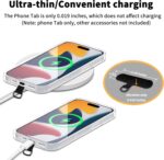 TACOMEGE Phone Tether Tab for iPhone, Cell Phone Lanyard Patch, Phone Strap Replacement Part for All Full Phone Cases (Black) - Image 3