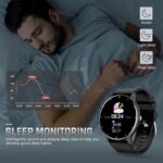 Smartwatch with Answer/Make Calls - 1.28" Smart Watch for Men Women, Ultra-thin Design, Fitness Tracker, activity tracker, Compatible with Android & iOS (Black) - Image 4