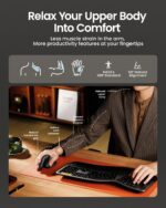 ProtoArc Ergonomic Mouse, EM11 NL Bluetooth Rechargeable Wireless Vertical Mouse, 3 Multi-Device Connectivity for Computer/PC/Laptop, 2.4GHz Optical Mice for Windows, Mac OS, Black - Image 4
