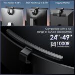 Quntis Curved Monitor Light Bar with Remote &Touch, Auto Adjustable Brightness and Colour Temperature Eye-Care USB Computer Lamp with Multifunction Shelf Screen Light Bar, No Glare Home Office Gaming - Image 2