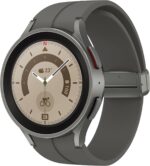Samsung Galaxy Watch5 Pro Smart Watch, Health Monitoring, Fitness Tracker, Long Lasting Battery, BT, 45mm, Gray Titanium (UAE Version)