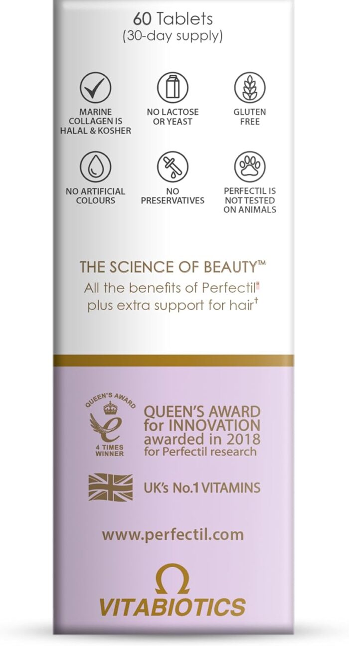 Perfectil Vitabiotics Plus Hair, 60 Tablets - Image 5