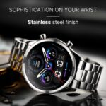 Noise Halo Plus Elite Edition Smartwatch with 1.46" Super AMOLED Display, Stainless Steel Finish Metallic Straps, 4-Stage Sleep Tracker, Smart Watch for Men and Women (Elite Silver) - Image 2