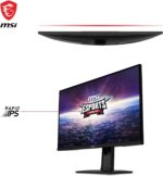 MSI G274QPX, 27" Gaming Monitor, 2560 x 1440 (QHD), Rapid IPS, 1ms, 240Hz, G-Sync Compatible, HDR 400, HDMI, Displayport, Tilt, Swivel, Height Adjustable, Pivot,Black - Image 2