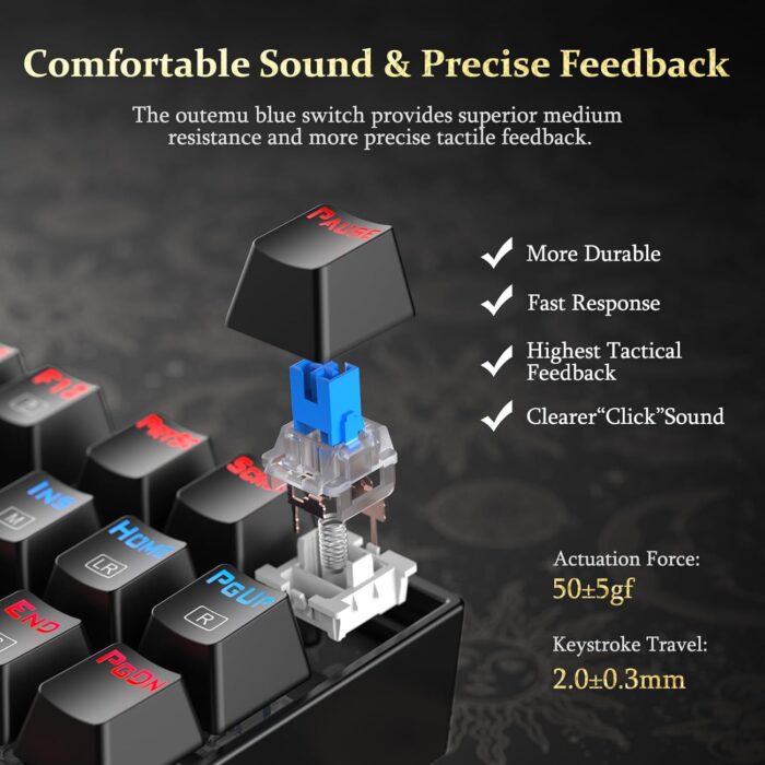 Redragon K552-Rgb Kumara Rgb Led Backlit Mechanical Gaming Keyboard (Black) - Image 2