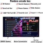 Hugawelo 26800 in 1 Pandora Box Arcade Console, Plug and Play Video Games, 1280X720 Display, 3D Games, Search/Save/Hide/Pause, 1-4 Players - Image 4