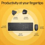 HP 230 Wireless Black Keyboard and Mouse Combo 1600 DPI Bluetooth Keyboard Mouse (18H24AA) - Image 2