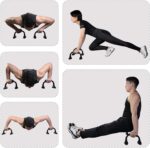 PROIRON Push Up Bar Stands, Push Up Handles with Non slip Foam Grip for Chest Press, Home Gym Fitness Exercise, Strength Training (1 pair Black) - Image 5