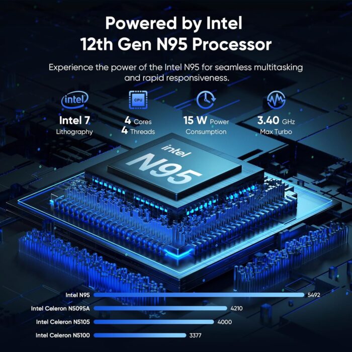 Coolby - Windows 11 15.6 inch Notebook, 16GB RAM/1TB NVMe SSD, 1920x1080 IPS Display, Intel N100 Quad-Core Laptop, Compatible with WiFi 6, BT, RJ45 - Image 8