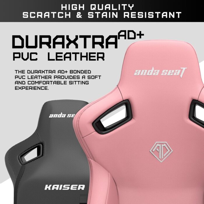 Anda Seat Kaiser 3 Gaming Chair for Adults - XL Reclining Video Game Chairs, PVC leather Ergonomic Gaming Chair, Heavy Duty Neck & Back Lumbar Support - Luxury Pink Computer Chairs for Home & Work - Image 6