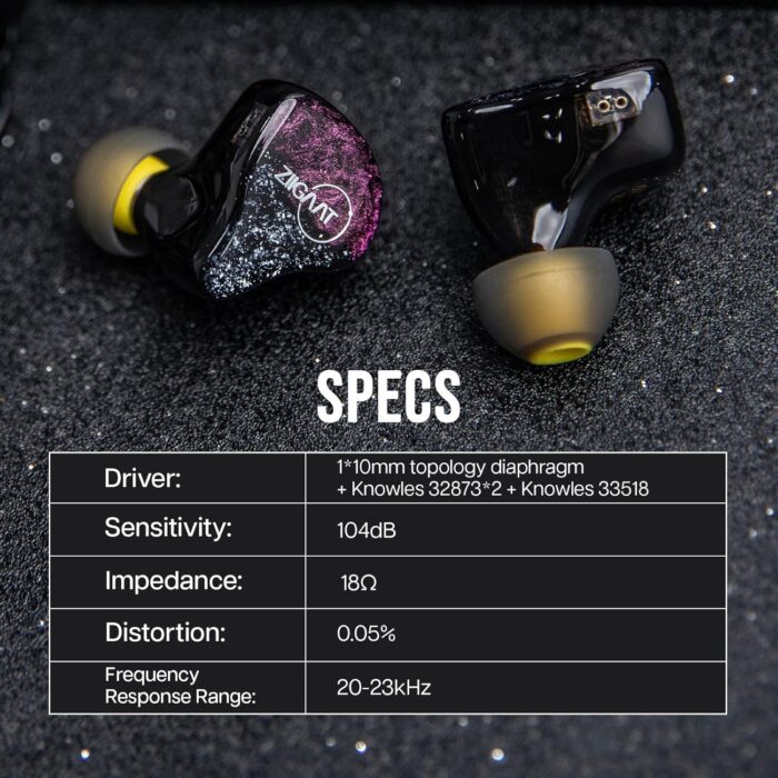 Linsoul ZiiGaat Odyssey In–Ear Monitor, 1DD+3BA Hybrid IEM Earphone, Wired Gaming Earbuds, Professional Sound Isolating Inner-ear Monitors with Detachable IEM Cable for Bass-lovers Musician Audiophile - Image 6