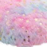 DM Furniture Small Kids Chair, Cute Heart Girls Desk Chair, Rolling Study Chair Furry Pink Computer Chair, Faux Fur Swivel Vanity Chair for Children Bedroom/Study, Colorful - Image 5
