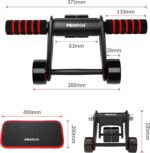 PROIRON AB Roller AB Wheel, 4 Wheels Foldable Ab Roller Wheel Exercise Equipment Innovative Ergonomic Noise-Free Abdominal Roller with Anti-Slip Handles for Abs&Core Workout - Image 2