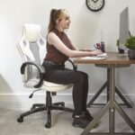 X-Rocker Maverick Gaming Chair, Ergonomic Home Mid-Back PC Office Desk Chair, PU Leather, Height Adjustable Swivel Base with Lumbar Support Curve, Black and Red - Image 3