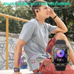 MIGOUFIT Smart watch military for men with call dials that can make calls and answer calls compatible for iOS Android, Fitness Activity tracker with IP68 Waterproof Ai voice, with 123 Sports Modes - Image 7