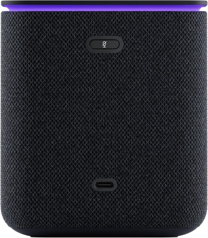 Yango Yasmina Midi | Smart AI Speaker | Premium Sound, Deep Bass & Stereo Pairing | Speaks English, Arabic | YangoPlay gift unlimited Movies, Series, Music, Quran | kids teacher & translator | Black - Image 2