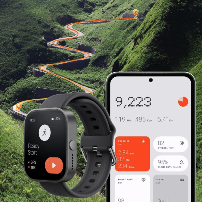 CMF BY NOTHING Watch Pro Smartwatch,1.96'' AMOLED Display, IP68 Water Resistant Multi-System GPS Fitness Tracker with Health Monitoring, 13Day Battery Life, Black Grey - Image 2
