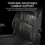 Corsair TC500 Luxe Gaming Chair – Premium Breathable Fabric – Wide Seat – Five-Way Adjustable Armrests – Adjustable Built-in Lumbar Support – 90-160 Degree Recline – Shadow - Image 4