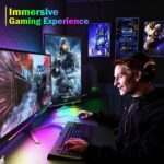 NALACAL Under Monitor Light Bar, RGB Screenbar Light Desk Lamp Computer, Dimmable LED with Dynamic Rainbow Effect, Gaming USB Powered, Remote Control Color Changing, Adjustable Brightness and Speed - Image 5