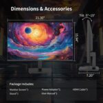 KTC 24 Inch QHD 100Hz Computer Monitor IPS 2K, 1300:1 Contrast, Anti-Blue Light Screen, 122% sRGB, Support FreeSync and GSync, HDMI2.0/DP/Earphone for Gaming and Office Working H24T27 - Image 8