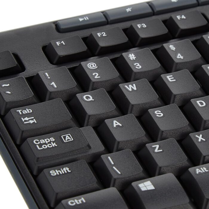 Logitech MK270 Wireless Keyboard and Mouse Combo for Windows, 2.4 GHz Wireless, Compact Wireless Mouse, 8 Multimedia & Shortcut Keys, 2-Year Battery Life, PC/Laptop, QWERTY UK Layout - Black - Image 4