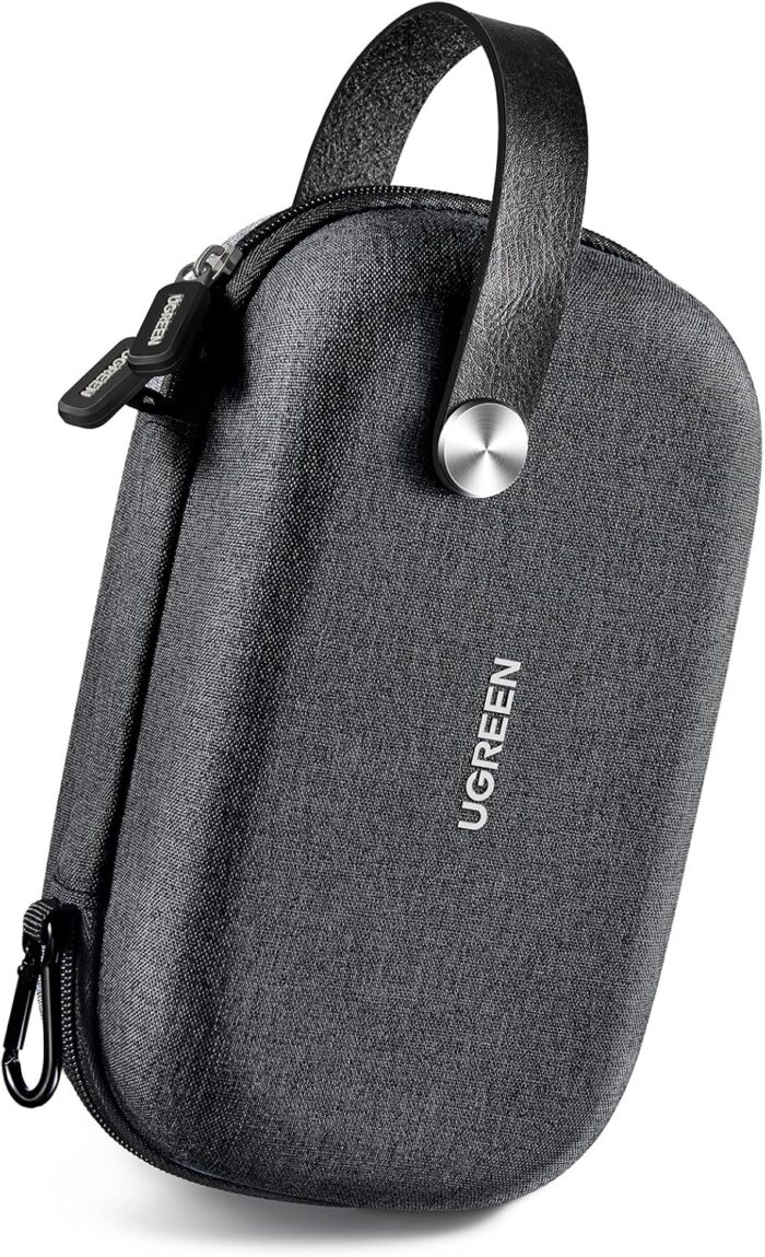 UGREEN Electronic Organizer, Travel Organizer for Electronics Accessories Water-resistant Shockproof External Hard Drive Case Small Travel Case for Cables, Chargers, SD Cards, Hard Disk, Flash Drives