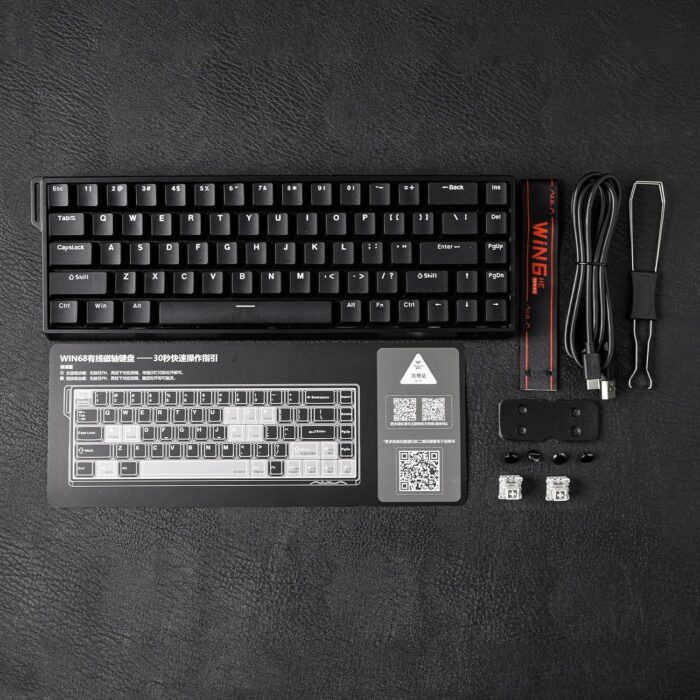 EPOMAKER AULA WIN68 HE Magnetic Keyboard with Adjustable Actuation, Hall Effect Keyboard with 0.3ms Latency, 65% Wired Compact Keyboard, 8000 Hz Polling Rate, Hot-Swap (Black) - Image 8