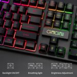 Keyboard and Mouse Gaming LED Wired Combo with 3600DPI 2 Side Button USB Mouse Rainbow Backlit Mechanical Feeling Button Compatible with PC Raspberry Pi Mac Xbox one ps4 (Black,local) - Image 3