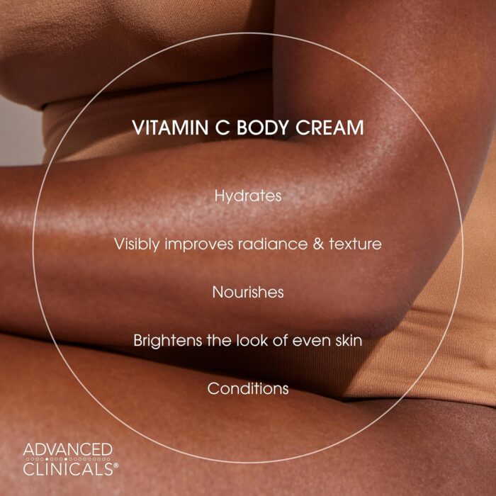 Advanced Clinicals Retinol Body Lotion + Brightening Vitamin C Cream 2pc Skin Care Set | Skin Tightening Body Moisturizer & Face Lotion | Crepey Skin Care Treatment | Skin Care Products, 2pc Set - Image 10