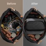Electronic Organizer Travel Case | Water-Resistant Dual Compartment Cable Storage Bag for Charger, Cord, Phone, Hard Drive, Power Bank & Accessories | Travel Essentials (Black) - Image 6