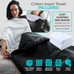 REVIIV Far Infrared Sauna Blanket with Insert Towel - v2.0 New & Improved! Longer Cable Low EMF | Portable Infrared Saunas for Home Therapy, Detox - Infared Blanket Sauna 85–185 °F Temp Range - Image 4