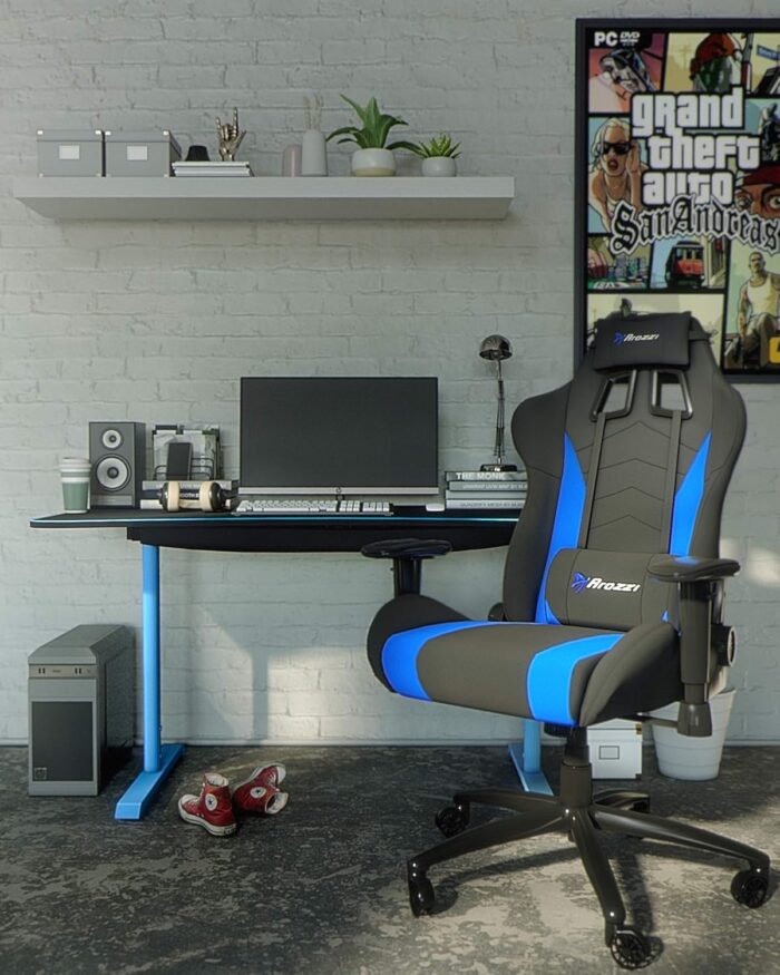 AROZZI INIZIO GAMING CHAIR - FABRIC - BLUE - Image 2