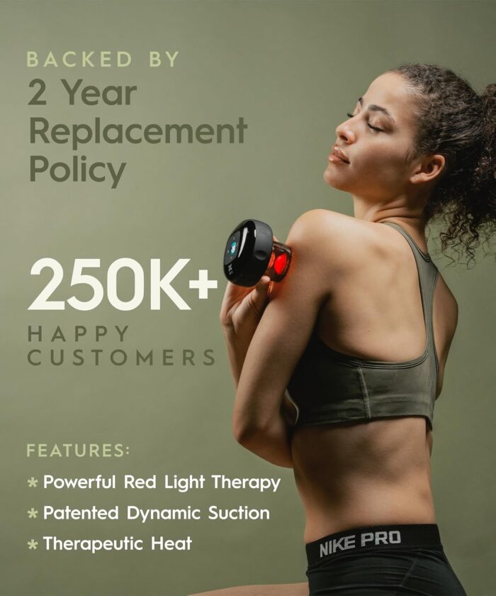 Revomadic REVO The Original 4-in-1 Smart Cupping Therapy Massager, Red Light Therapy for Targeted Pain Relief, Knots, Aches, Muscle Soreness, Circulation & Tighter Skin, Portable Cupping Kit - Image 2