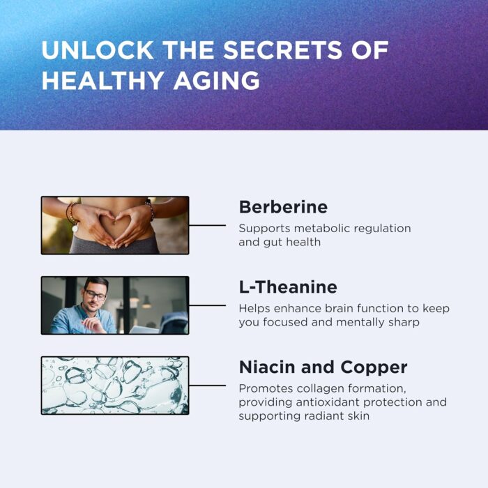 DR. EMIL NUTRITION NAD+ Boost - Nicotinamide Riboside Supplement for Longevity, Healthy Aging & Cellular Regeneration - NAD Supplement with with Berberine, L-Theanine & Niacin - 30-Day Supply - Image 5